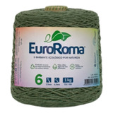 Barbante Para Croche Fio 6 Euroroma 1 Kilo Colorido Cor Verde Militar