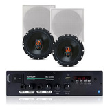 Kit 2 Arandelas Quadrada +falante 6p Jbl + Receiver Rc5000