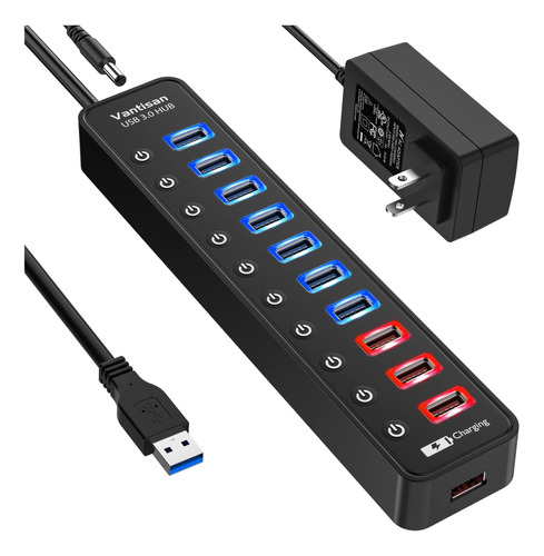 Concentrador Usb 3.0 Alimentado Por Vantisan, Extensión Divi