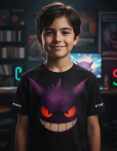 Playera Sublimada Gengar Pokemon Infantil | Meses sin interés