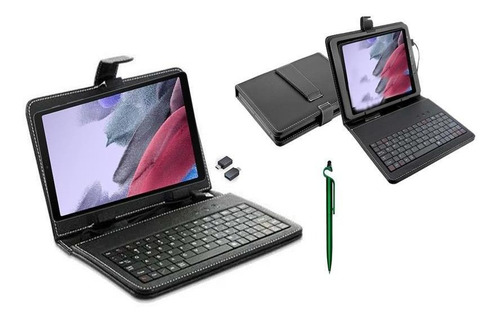 Capa C/ Teclado P/ Tablet A7 Lite 8.7 T220 T225 + Caneta Otg