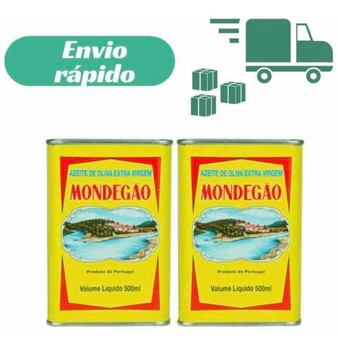 Kit 2 Latas Azeite Português Mondegão 500ml Extra Virgem