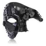 Cyborg Masquerade Half Face Mardi Gras Halloween Costume Pha