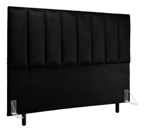 Cabeceira Estofada Cama Box King Carla 1,95cm Corino C/frame