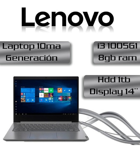 Laptop Lenovo I3 10ma Gen--- I3 1005g1---8gb---1tb---14p