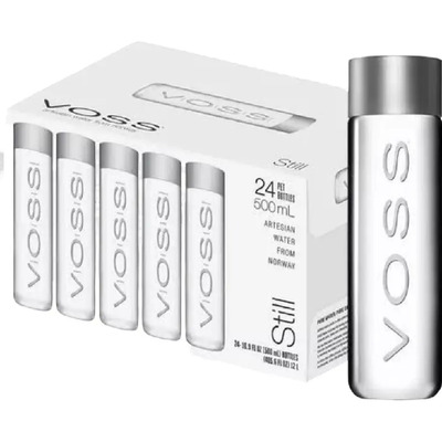 Agua Natural De Manantial Voss 24 Botellas 500ml. Artesiana