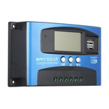 Controlador De Carga Solar De 60a Mppt Dual Usb Display Lcd