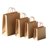 Bolsas De Papel Kraft Marron Con Manija 36x26x12 25 Unidades