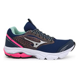 Tênis Feminino Mizuno Nirvana Couro Academia Corrida Treino