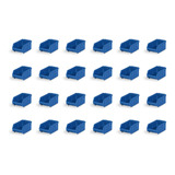 Kit C/24 Gaveteiro Organizador Caixa Bin Nº 3 S/trava Azul