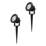 Combo Estaca 9w Luz Fria  Ip65 Exterior/jardin Por 2 Unidade