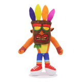 Peluche Crash Bandicoot Clásico 25 Cm Con Mascara Aku Aku