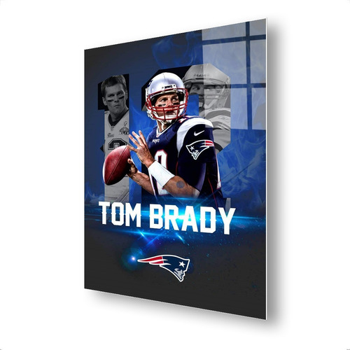 Cuadro Metalico Tom Brady Nfl Deportes Patriotas Aluminio 