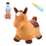 Caballo Hinchable Para Niños Rebote De Caballo Marrón De F