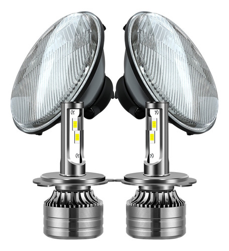 Carcasa De Faro Cuadrada De 7 Pulgadas,9003/h4 Led Faros