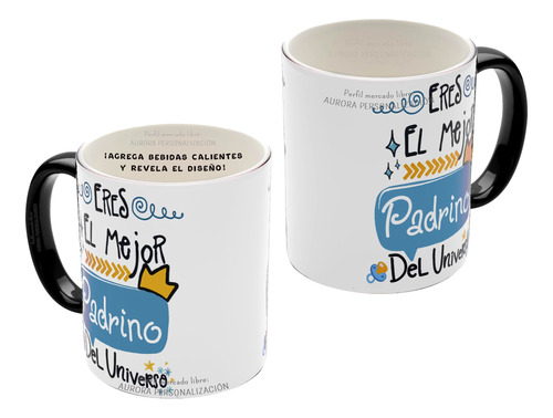 Mug Mágico Taza Padrino Padre Papá Regalo Pocillo 002