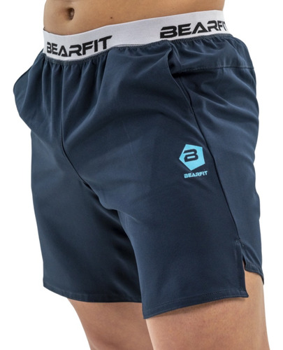 Bermuda Sport Short Bearfit Azul Marino Bolsillos Crossfit