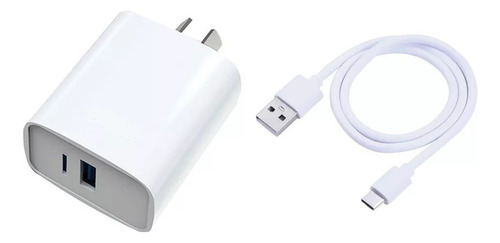 Cargador Doble Carga Rapida Usb Y Usbc + Cable Para Xiaomi