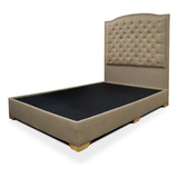 Cama Lawrence Tela Camel 140 Cm