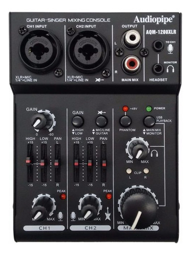 Consola Pasiva 3 Canales 2xlr Usb Audiopipe