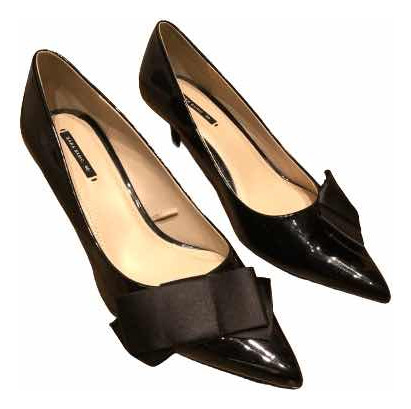 Zapatos Zara Stiletto Talle 40 Charol Negro