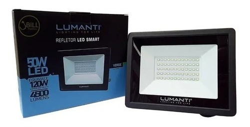 Refletor Led Smart 50w Verde Para Jardim Lumanti