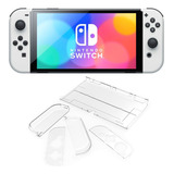 Carcasa Acrílica +vidrio Templado Para Nintendo Switch Oled