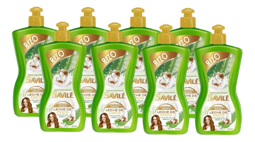 Crema Peinar Savilé Leche Coco Mini, Viaje 100 Ml 8 Pack. **