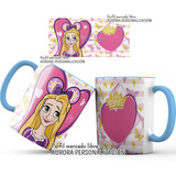 Mug  Taza Oreja E Interior Azul Princesas Disney Regalo 008