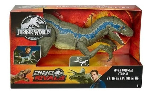 Jurassic World Super Colosal Velociraptor Blue 100 Cm