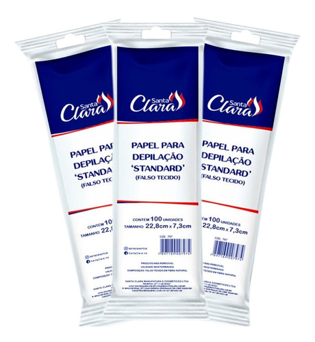 Papel Para Depilação Standard Falso Tecido C/ 300 - 1 Un Wxz