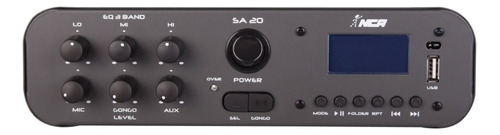 Amplificador De Som Receiver Sa20 100w Usb Sd Bluetooth Fm
