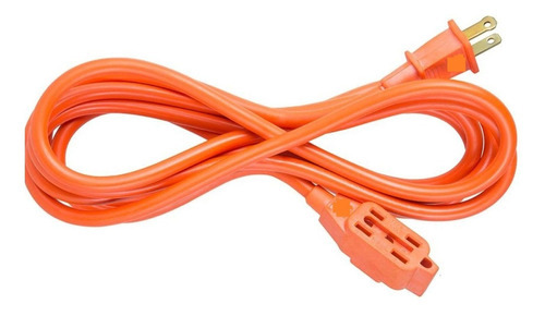 Extensión Eléctrica 4 Metros Naranjada Color Naranja 127v/22