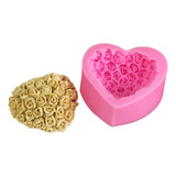 Molde Silicón Fondant, Resina, Pasta | Corazón De Rosas