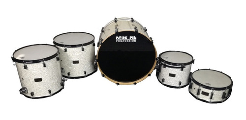 Pork Pie Percussion White Marine Pearl Set De Batería