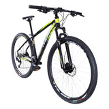 Bicicleta Aro 29 Trust 2x9 Shimano Alivio - Freio Hidraulico Cor Preto + Amarelo Neon Tamanho Do Quadro 19