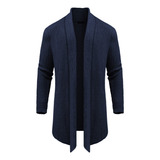 Saco Sueter Cardigan Casual Largo Abierto For Hombre