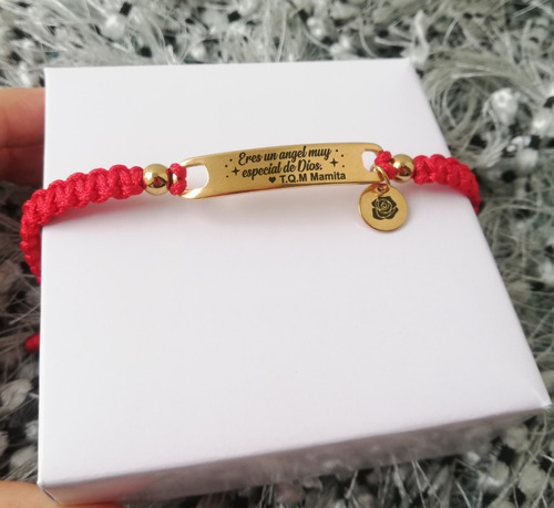 Pulsera En Acero Personalizada Grabada En Láser