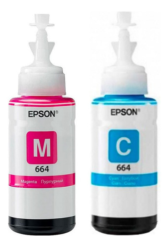 Tinta Epson T664 Cian - Magenta Original - Vencidas