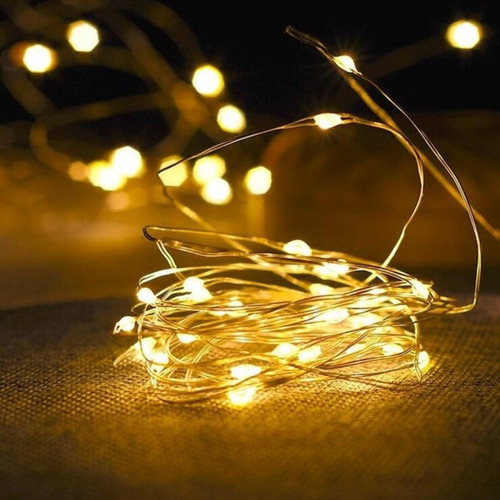 7 Fio De Fada Led Arame Decoração Cordão Luz 20mts