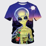 Camisetas Con Estampado 3d De Alien, Ropa De Calle, Divertid