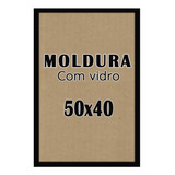 Moldura Decorativa 50x40 Para Foto C/ Vidro