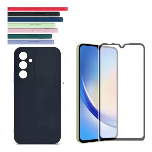 Capa Case Premium+ Película 3d Compatível Com Galaxy A34 5g