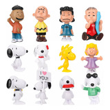 Snoopy Y Su Pandilla Set De 12 Figuras Peanuts Charlie Brown