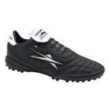 Tenis Deportivo Futbol Eescord 3040 Negro Y Blanco De Hombre