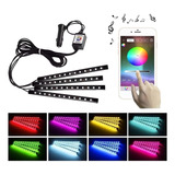 Tira Luces Interior Auto Led Rgb Audiorítmica Bluetooth 12bt