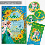 Kit Imprimible Frozen Personalizado Decoración Candy Bar