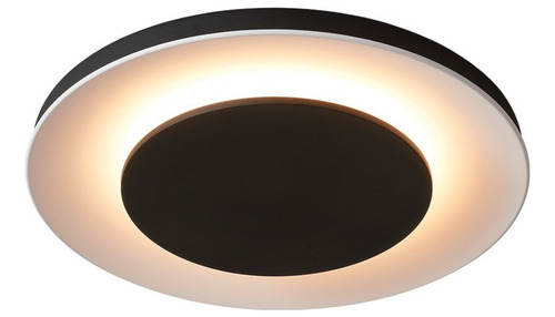 Plafon Led Flam L Negro 48w Aluminio Diseño Moderno Cuo