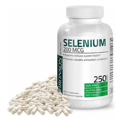 Selenio Selenium 200mcg (250 Cápsulas)bronson Hecho En E.u. Sabor Sin sabor | Envío gratis