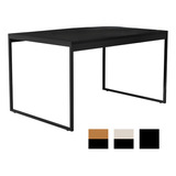 Mesa Escritorio Industrial Pe Metal 120x80 Mais Profundidade Cor Preto/preto